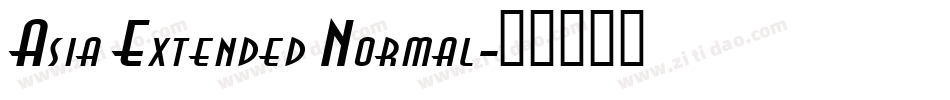 Asia Extended Normal字体转换